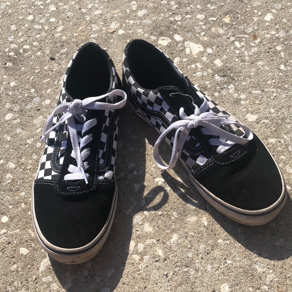 Black and white checkered vans